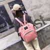 Bolsa momia de fábrica de gran capacidad portátil multiusos de hombro maternal e infantil impermeable para biberones y pañales, mochila al por mayor