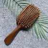 Peine de Cojín de Aire de Sándalo, Peine Masajeador de Cojín de Aire de Tablero Cuadrado Grande de Madera de Sándalo Rojo, Peine para Peinar Cabello Largo y Rizado, Peine para Cuero Cabelludo y Cabello Rizado