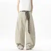Pantalones Casuales de Retazos a Cuadros Retro Americanos para Hombres y Mujeres, Novedad Primavera 2026 Calle Alta Sueltos para Parejas Pantalones Largos