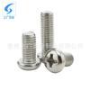 Tornillo de cabeza plana cruzada de acero inoxidable 304, tornillo dentado para máquina GB818, tornillo dentado para máquina de cabeza semicircular pequeña M5-M10