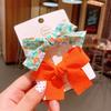 Coreano ins Horquilla Floral Fresca con Lazo para el Cabello para Niños Set de Clips de Pico de Pato Lindo Clip para Flequillo Clip Lateral Horquilla