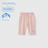 [7A Antibacteriano] Leggings para Niñas, Pantalones Lisos Dulces de Verano para Niños Pequeños, Pantalones Capri para Niños, Estilo Delgado Ropa de Verano para Bebés
