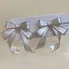 [Essenciais de Princesa] Brincos de Laço com Glitter Rosa Delicado para Mulheres, Acessórios de Orelha Exquisitos e Elegantes
