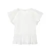 Moda europea y americana transfronteriza Bestseller de AliExpress: elegante camisa de estilo francés para mujer con volantes y cuello redondo