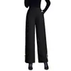 Pantalones de Algodón con Relleno de Plumas para Mujer para Otoño e Invierno 2025, Ropa Exterior Acolchada de Nuevo Estilo, Leggings Gruesos de Moda Estilo Chino para Mamás
