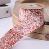 Bordes de Dientes Cinta Floral Pequeña Lazo DIY Accesorios para el Cabello Flor de Cuello Pajarita Cinta Decorativa para Vestido Sombrero