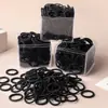 Goma Elástica Negra Infantil para el Cabello de Bebé, Cuerda para el Cabello No Dañina, Elástico Alto Encaje Pulgar Elástico para el Cabello, Accesorio para el Cabello para Atar el Cabello