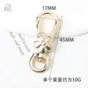 Fivela de Mola de Liga em Forma de Coração de Maçã Gato Banhada a Ouro Acessórios para Joias DIY Chaveiro Corrente de Celular Bolsa Pendente