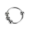 Anel Cock de Quatro Contas Piercing Corporal Metálico Argola de Nariz Anel de Bloqueio de Espermatozoides Exercício Peniano Anel de Restrição de Prepúcio Produtos Sexuais Atacado