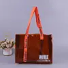 Bolsa de Mano de PVC, Bolsa de Regalo de Plástico Transparente, Bolso para Llevar a Domicilio de Té de Burbujas, Se Puede Añadir Bolsa Láser, Personalizable y Portátil