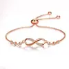 AliExpress Amazon Transfronteiriço Mais Vendido Pulseira Laço Amor Infinito Feminina Personalizada Pulseira Vera Pulseira de Zircônia Microincrustada