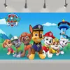 Equipo de Patrulla Fronteriza Fondo de Cumpleaños Fiesta de Perros Paw Patrol Decoración Pancarta Escenario Accesorios Bandera