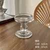 Portavelas de Cristal Estilo Romano Francés Lujo Ligero Retro Portavelas de Cristal Velas de Aromaterapia Cena a la Luz de las Velas Accesorios de Fotografía Decoración del Hogar
