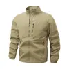 Jaqueta masculina oversized estilo workwear, adequada para primavera e outono, de corte solto, casual, moderna e versátil. Impressão de logotipo personalizado disponível