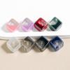 Haijia estrela nova quadrado furo passante contas com furo DIY resina acessórios corrente para celular chaveiro acessórios ABS