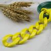 Plástico acrílico color sólido brillante colorido cadena 35*35 hebilla de plástico anillo abierto joyería accesorios de equipaje