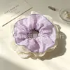 Goma para el pelo de encaje floral directa de fábrica, coleta versátil de estilo casual, cinta para el pelo, cuerda para el pelo