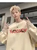 Sudadera Pesada con Cuello Redondo de Graffiti para Hombre, Nueva Tendencia Otoño/Invierno Marca Pareja Atardecer Superior, Chaqueta Casual Holgada Estilo Americano