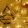 Fio de Luzes de Floco de Neve LED Luzes em Formato de Árvore Luzes Penduradas de Plástico Natal Impermeável Controle Remoto Decoração de Natal Árvore de Natal