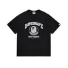 Camiseta estilosa japonesa da marca Ape Kikai Maneki Neko de manga curta para homens e mulheres, adolescentes, moda de rua e campus, camiseta juvenil de manga curta