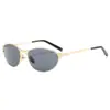 Gafas de Sol Metálicas Ojo de Gato Americanas Estilo Y2K Milenio Retro Moda Old Money Gafas con Sentido Avanzado