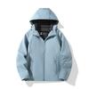 Chaqueta Soft Shell con Capucha Cortavientos para Exteriores para Hombre, Ropa Impermeable Repelente al Agua para Montañismo, Chaqueta de Otoño e Invierno, Chaqueta Impermeable de Alta Elasticidad para Hombre