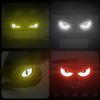 Pequeno Demônio Olhos de Monstro Adesivo Refletivo para Carro Decoração Carro Veículo Elétrico Luminoso Noite Destaque Grau Diamante Adesivo de Carroceria