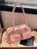 Nuevo Popular Estilo Coreano Más Vendido Estilo Simple Bolso Boston Axila Bolso de Hombro Color Sólido Elegante Hecho a Mano para Mujer