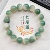 Pulsera Ning night Purple Bodhi para mujer, de una sola vuelta, cuentas redondas, Zorro de Nueve Colas, cuentas de Bodhi naturales, cuentas de Buda, pulsera de placa para jugar, venta al por mayor