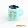 Funda para Teléfono Móvil Taza de Café Pegamento de Crema Adornos de Bebida en Miniatura Botella de Paisaje Accesorios Micro Accesorios de Resina para Bricolaje Venta al por Mayor