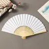 Leques Dobráveis em Branco de 7 polegadas*Leques de Cor Branca para Pintura e Coloração Infantil*Materiais Criativos DIY Feitos à Mão para Jardim de Infância