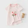 Ropa para Bebés y Niños Anyang, Nueva Ropa de Verano Elástica de Manga Corta para Aire Acondicionado, Mameluco para Bebé, Traje Delgado para Gatear