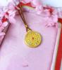 Colgante de Brújula de Ocho Tesoros de Esmalte Dorado Arena Vietnamita, Color Duradero, Latón Chapado en Oro, Cadena de Suéter para Mujer de Moda