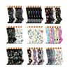 Youlijian 6 Pares de Calcetines de Compresión Deportivos Combinados de Media Caña, Calcetines de Compresión Elásticos, Calcetines Elite, Varios Calcetines de Compresión