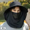Sombrero de pescador para exteriores con protección solar integral, con protector de cuello y protector facial desmontables, sombrero de pesca para hombre con ala ancha