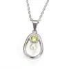 Nuevo Colgante de Lujo Hueco con Perlas y Circonita para Mujer, Collar de Acero de Titanio de Moda Que No Se Desvanece, Cadena para la Clavícula