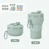 Taza de agua plegable de silicona más vendida transfronteriza, taza para viajes al aire libre, taza portátil para café y enjuague bucal, 500ml, en stock para venta al por mayor