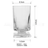 Vaso de Vidrio de Alta Calidad, Vaso Cuadrado para Agua, Taza de Té, Copa de Vino, Vaso para Leche, Copa de Pie Corto, Vaso Transparente Simple para Bebidas y Jugos