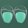Nuevo pad frontal de dos colores antideslizante para la palma del pie, anti-rozaduras, absorbente de impactos, tamaño medio, GEL autoadhesivo, suave y cómodo, para zapatos de tacón alto, pad para la parte delantera del pie