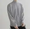 Fornecimento exclusivo transfronteiriço Outono/Inverno novo cor sólida veludo alemão gola semi-alta camisa base top masculino toque de alta qualidade moderno versátil quente