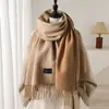 Estilo Novo Outono e Inverno Xadrez Artístico Areia Fina Imitação de Caxemira Lenço Xale para Homens e Mulheres, Quente e Fashionável Lenço com Franjas para o Dia a Dia