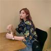 Camisa Floral de Manga Corta para Vacaciones en la Playa para Mujer Estilo Hawaiano Super Hada Camisa Floral de Playa Estilo Retro de Hong Kong Top Estilo Bf