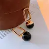 Brincos Geométricos de Resina Prata Agulha Populares Transfronteiriços Brincos de Design Exagerado de Nicho Brincos Retrô de Alta Qualidade Atacado