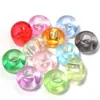 Ábaco Acrílico com Contas de Furo Grande, Cristal Rachado, Contas Soltas Transparentes Bicolores, Contas Espaçadoras para Pulseira DIY Cor de Primavera, Acessórios para Joias
