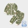 Bebé Primavera y Otoño Traje Dividido de Dos Piezas Cuello Redondo Hogar Masculino y Femenino Ropa de Bebé Pijama de Bebé Forrado de Felpa