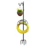 Suporte para Mangueira de Jardim Removível de Metal Suporte para Mangueira de Tubo de Água Cabide de Mangueira Rack Vertical de Armazenamento para Mangueira de Jardim
