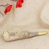 Sândalo de Sangue Sândalo Pele de Tigre Seda Dourada Flor de Nan Burma suporte para cigarro esculpido especificações sobre 14,8 cm suporte para cigarro com filtro estilo chinês