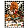 Bandeira de Jardim de Halloween Transfronteiriça com Estampa de Fantasma e Abóbora Festiva, Bandeira de Decoração de Quintal Impressa em Ambos os Lados, Personalizável