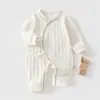 Mono de algodón puro Clase A para bebé recién nacido de 0 a 3 meses, primavera y otoño, algodón puro, sin costuras, cómodo, estilo mariposa, traje de una pieza para gatear