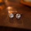 Brincos de Zircônia Amor Prata de Lei 999 para Homens e Mulheres Novo Estilo Quente Prata para os Pés Brincos de Diamante Solitário Prata Furos na Orelha Furos na Orelha Brincos